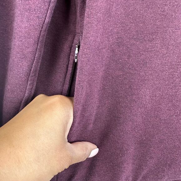 Lululemon Turtleneck Sweater Size‎ 6 Pullover Zip Pocket Size 6 Bordeaux - Picture 5 of 11